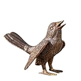 Generisch Bronze-Skulptur Vogel | Flügel offen | 11x6x8cm | Tierfigur aus Bronze | handgefertigt