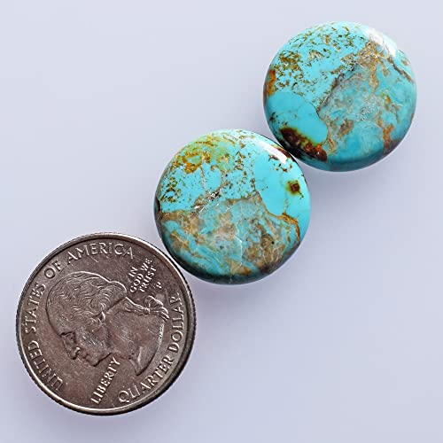 Turquoise naturelle de l'Arizona calibrée 21mm, évitez les fissures lors de vos sertissages