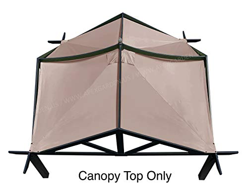 APEX GARDEN Replacement Canopy Top for Lowe's 10 ft x 10 ft Gazebo #GF-12S039B / GF-9A037X (Brown) - Image 4