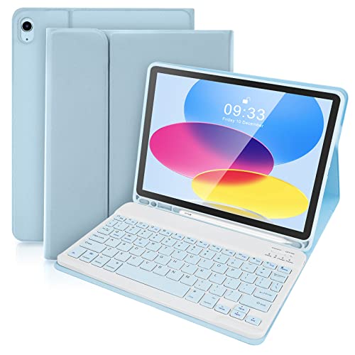 SOPPY Bluetooth Keyboard Case for New iPad 11th Gen. (A16) 11-inch 2025, 10th Generation 10.9 inch 2022