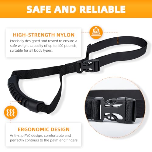 Image of KOUNATSURI Car Door Handle for Elderly Car Assist Support Handle Multifunction Car Door Latch Bar for Seniors and Handicapped(Black)