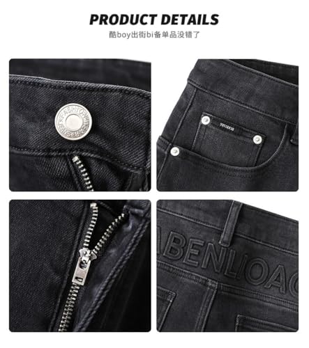 Jeans Pants Trouser Denim Spring and Autumn High Street Men's Elastic Classic Casual Versatile Long4