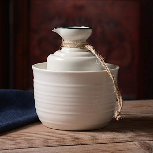 Conjunto de 1 xícara de saquê japonês Amosfun tradicional cerâmica de porcelana cerâmica, artesanato