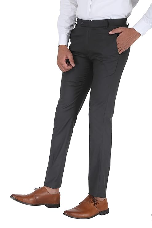 Image of ABLESTAR Men's Polycotton Slim Fit Formal Trouser - Spendex Cotton Casual Pant for Men - Breathable, Lightweight, Adjustable Formal Trouser for Men - Pack of 3