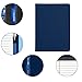 Gorbado A5 Padfolio Business Portfolio Folder,Junior Size Document Folder Organizer, Padfolio with Interior Pocket and Pen Loop, 5 x 8 Writing Pad Included, Navy Blue.