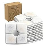 Hantoc 12 Stück Ersatzfilter für Trinkbrunnen, Katzenbrunnen Filter für Katzen und Hunde Cat Fountain Ersatzfilter mit Harz und Aktivkohle 2.5L Quadrat