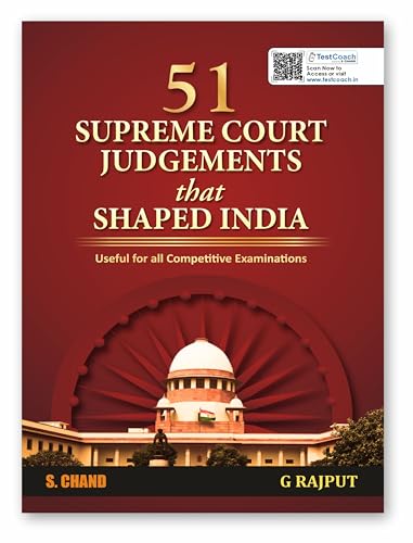Image of 51 Supreme Court Judgements that Shaped India (In English) | Law Supreme Court of India | Important Landmark Judgement Book | for all Competitive Exams UPSC IAS Civil Services Exam Prelim & Main 2025