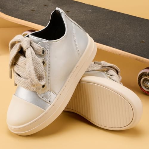 Kids Low Top PU Leather Sneakers Outdoor Platform Walking Shoes for Boys Girls4