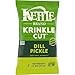 Kettle Brand Potato Chips, Krinkle Cut, Dill Pickle Kettle Chips, 7.5 Oz
