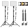 30W Upgraded Photography Lighting Kit, Anautin 2-Pack LED Video Lighting for Video Recording, 3700Lux Studio Lights with Tripod Stand for Photography, Streaming, Gaming, Podcast, Filming, Vlogging