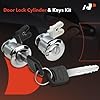 A-Premium Front Door Lock Cylinder Set with Keys Compatible with Ford F-150 F-250 F-350 Explorer Sport E-150 E-250 E-350 Econoline Ranger Mazda B2300 #1