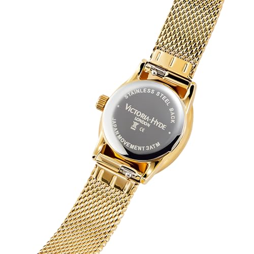 Montre analogique vintage femme maille milanaise acier VICTORIA HYDE chic