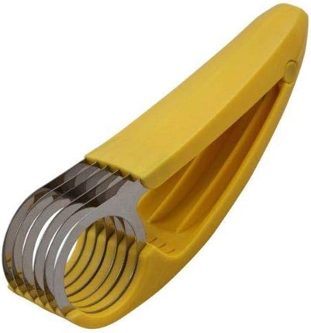 Banana Slicer Stainless Steel Slicer Fruit Peeler Pepperoni Slicer Handheld Durable Kitchen Tool for Bananas Vegetable Cucumber Hotdog Fruit by HOMEELABADOR