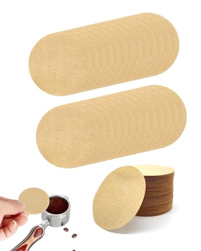 HUVZOR 400 filtres à café ronds, filtres à expresso, filtres à café 46 mm, compatibles avec diverses machines à café, marron