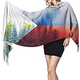 ♛La tela está hecha de poliéster de alta calidad.El patrón de color es natural y elegante, y el estilo es único. Puede combinarse con su blusa, camisas, suéter, chaqueta, jeans o vestido de noche para un look encantador. Gran bufanda o uso diario, cómoda y acogedora.