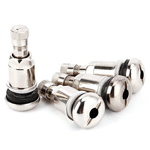 4x SILBER CHORM VERSTECKTE Universal Metallventile Stahlventile Felgenventile Alufelgen Felgen Ventile 11,3mm Aluminium-Ventil Metall-Ventil Leicht Neu