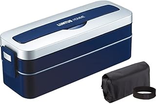 アスベル 弁当箱 ランタスMC-T800C 800ml シルバー バッグ付 幅22.6cm×奥行8.0cm×高さ8.2cm 2段