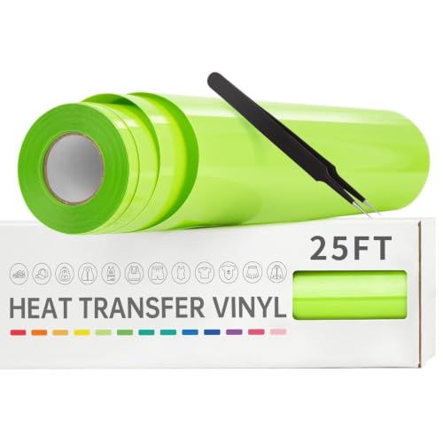 Image of VinylRus HTV Heat Transfer Vinyl Roll, Apple Green, 12 inch x 25FT