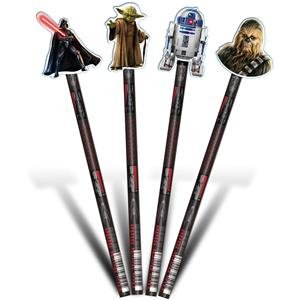 Matita di Star Wars con topper - Confezione da 4