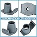 Eotufuir Walker Ski Glides for Folding Walkers - Universal Walker Glide Caps & Sliders, Walker Feet Glides, Walker Sliders for Seniors (2Pack, Gray)