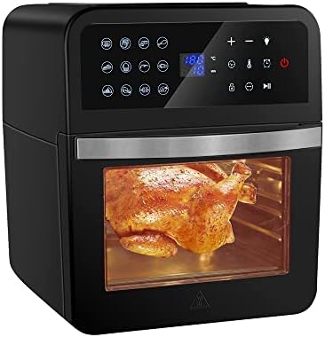 Freidora de Aire | Air Fryer | Multifuncional | 12 Litros | Deshidratador |  Rostizador | Horno de Convección | Touch | Negro | MasterChef® – MasterChef  by Hukën