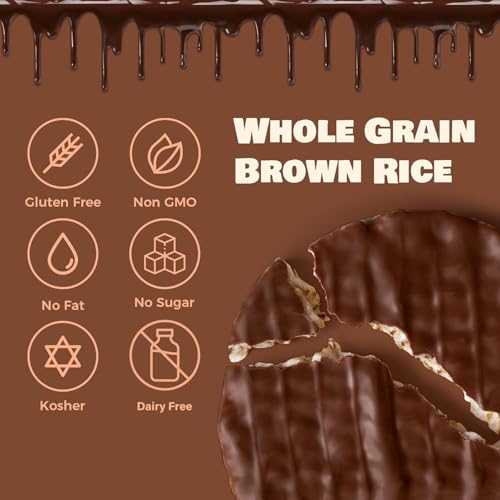 - LIEBERS Dark Chocolate Rice Cakes, Kosher Certified Dairy Free, Gluten Free Snack (Dark Chocolate) Pack Of 8…