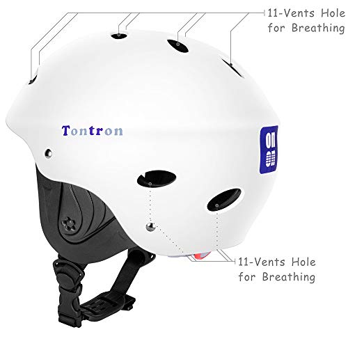 image for Tontron Water Sports Helmet (Matte White Snow, Small)