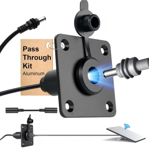 Obeaming RV Wall Pass Through for Starlink Mini, 5.5x2.1mm DC Female Bulkhead Connector for Camper Van Boat Battery Box