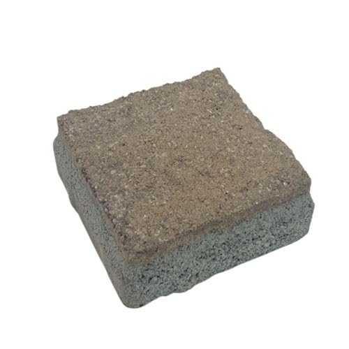 ポルド キューブ 16枚組 イタリア斑岩 石畳 レンガ ピンコロ タイル ブリック ライトブリック ガーデニング 石材 エクステリア (ポルドベ−ジュ) 110×110×厚40o