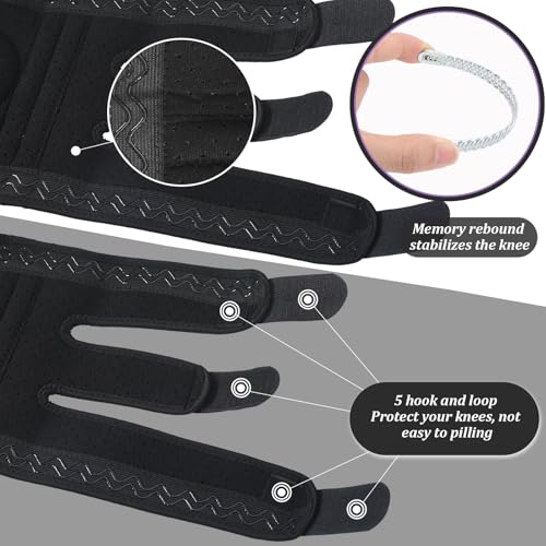 Image of Foilswirl 1 Pcs Kids Knee Brace with Side Stabilizers,Black | Patella Gel Pad Opening, Adjustable Straps Youth Child Knee Brace Support, Meniscus Tear Sports Running