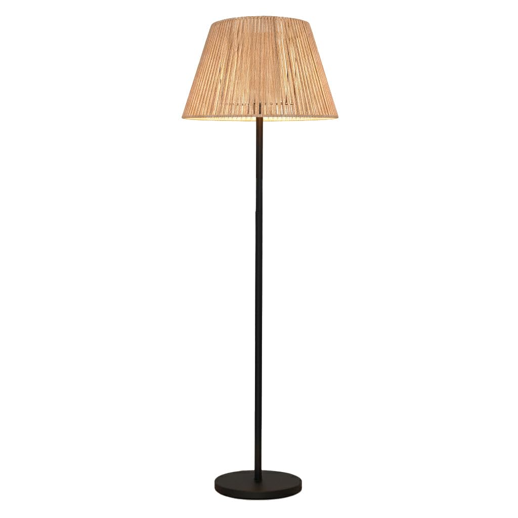 Lumisky Lampadaire solaire extérieur en poly rotin avec module LED blanc chaud télécommande TALL RAFFY SOLAR H170cm