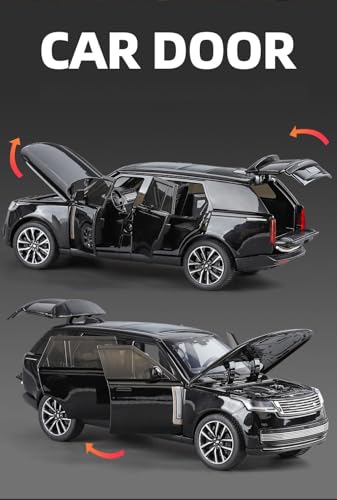 Image of FEXXA 1:32 Scale Ran GE Rover 2022 Die-Cast Metal Car with Sport car Openable Doors Light and Sound,Pull Back Function Indoor Outdoor Toy for Kids (1.32 Scale- Black)