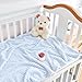 Eonkasp Soft Fleece Baby Blanket Ultra Cozy Blue Baby Blankets for Boys Warm and Lightweight Infant Toddler Newborn Receiving Gift with Reversible Stripes for Crib Stroller, 30x40 Inch, Light Blue