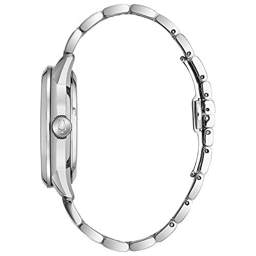 Bulova Men's Classic Sutton Stainless Steel Automatic Watch, Skeleton Dial Style: 96A208