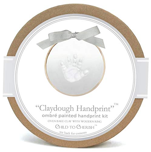 Child to Cherish Baby Ombre Painted Claydough Handprint Kit, Grey image 2