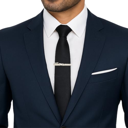 Image of TIE STUDIO Men's Metal tie pin | pack of 1 | Alloy Steel | Superior finishing | Packaging - Black box