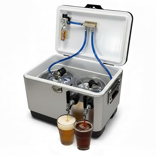 Coldbreak ColdOne Duo Portable Kegerator (2) Two Gallon Kegs Batch Craft Coctails Easy Fill