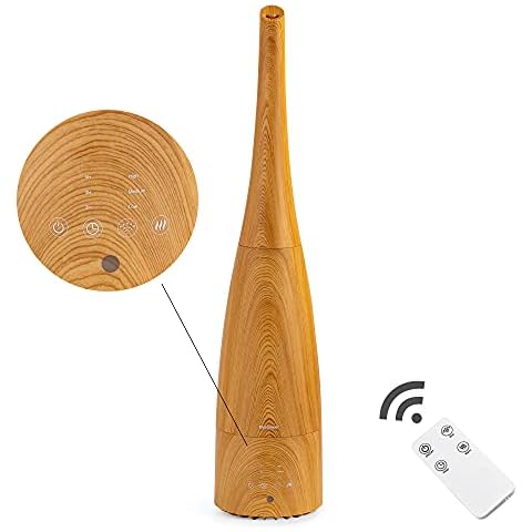 Cool Mist Humidifier,Elecameier Warm and Cool Mist Humidifier for Home/Bedroom with Remote Control Smart Air Humidifier for Desk/Office/Baby Bedroom 25dB Whisper Quiet with Auto Shut off light wood Cover