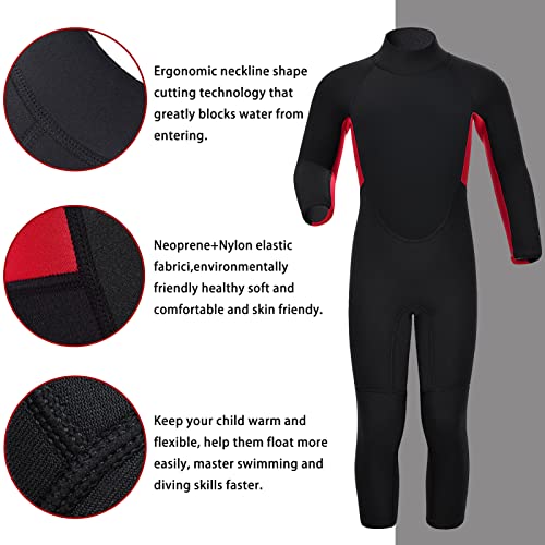 Realon Kids Wetsuit For Girls Boys Toddler 3Mm Neoprene Children/Youth Full Wet Suits 2Mm Shorty/Long Sleeve Thermal Swimsuits In Cold Water Back Zip For Diving Surfing Jet Skiing Swimming #TOP7