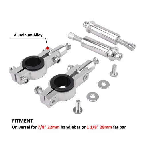 FastPro Motocicletta Paramani Morsetto Kit di Montaggio Universale per 7/20,3 cm 22 mm Manubrio o 1 1/8" 28 mm Fat Bar