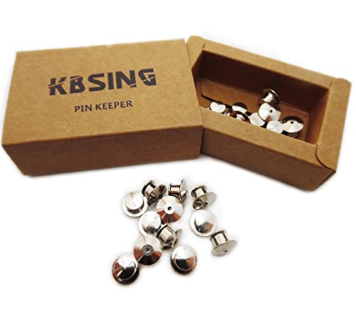 Kbsing 20 Pcs High Quality Locking Pin Keepers Backs (Silver)