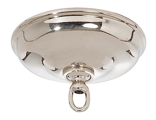 Image of B&P Lamp Nickel Plated 5 1 /2 Inch Diameter Ceiling Light Canopy Plate