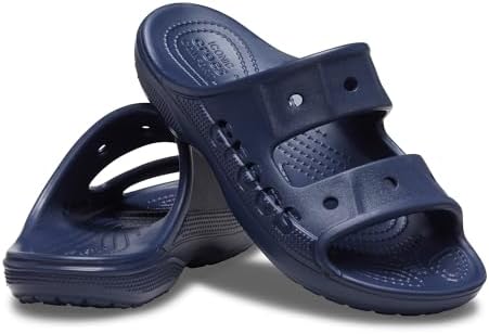 Crocs Unisex Men's and Women's Baya Two-Strap Slide Sandals, Navy, Numeric_13 US | Image 3