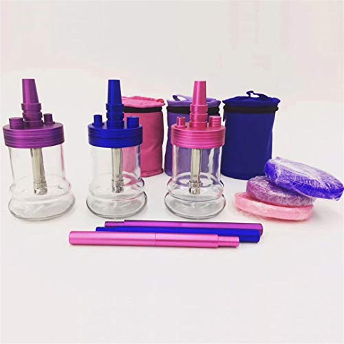 Hookah Set - Tragbare Glaspfeife - Shisha mit Aufbewahrungstasche – Bild 6