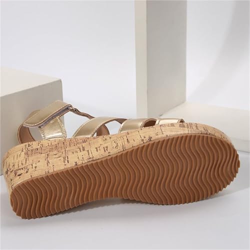 Womens Summer Toe Open Sandals Wedge, Outdoor Adjustable Open Toe Strappy Non-slip Breathable Platform Wedge Sandals, for All Kinds of Clothes Such Jeans, Casual Pants, Long Skirts3