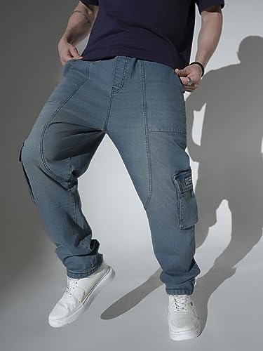 Image of Hubberholme Men's Loose Fit Cargo Jogger Jeans