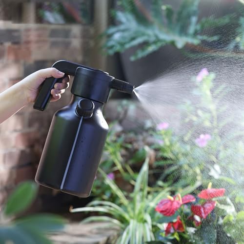 Pulvérisateur de jardin électrique noir avec batterie intégrée