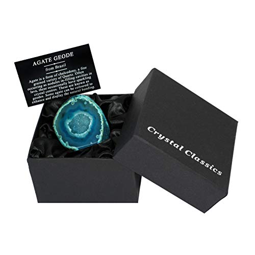 CrystalAge Agate Geode (Turquoise) Gift Box - Small