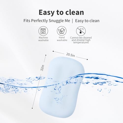 Image of Pucmaoci Organic Waterproof Baby Lounger Covers | 100% Organic Cotton| Removable Cover with Waterproof Liner | Machine Washable and Dry (Cover only) (Blue)