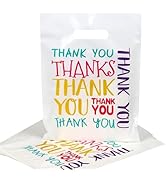 Amazon.com: Colorful Thank You Plastic Bags Bulk - 9